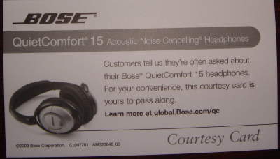 Bose business card