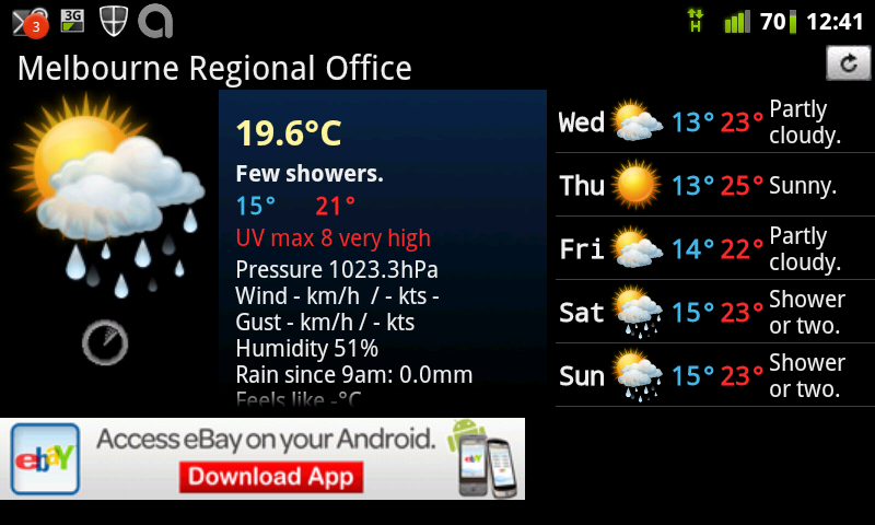 tomfusion Au Weather forecast app