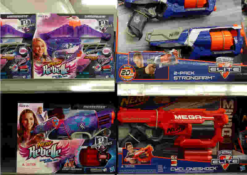 gendered nerf weaponary